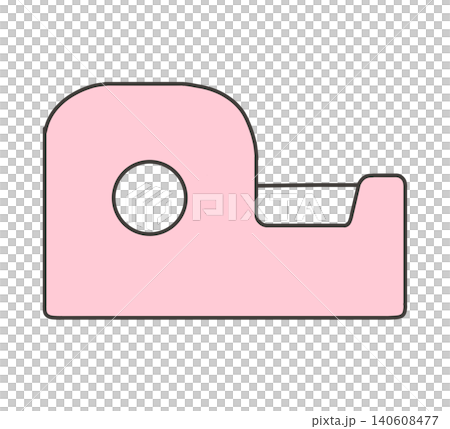 Pink case of cellophane tape 140608477
