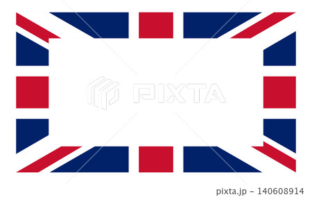 Rectangular Union Jack frame with central area for copy, combining British flag elements into a patriotic border suitable for posters, invitations, banners and editorial layouts Rectangular Union Jack frame with central area for copy, combining British flag elements into a patriotic border suitable for posters, invitations, banners and editorial layouts 140608914