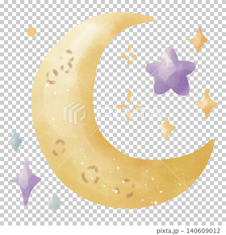 Cozy pillows and blanket with star patterns, watercolor style. Bedtime, sleep, and sweet dreams concept. 140609012