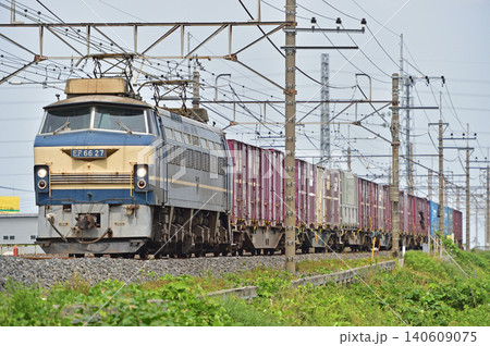 武蔵野線　南越谷－東川口　JR貨物　EF66-27（吹田） 140609075