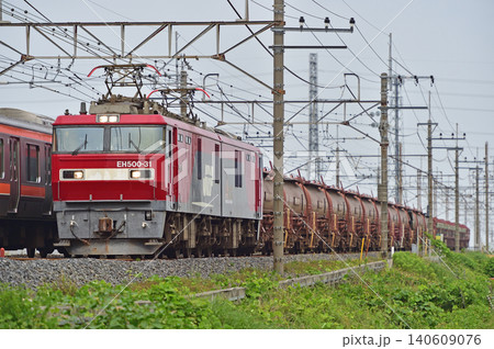 武蔵野線 南越谷-東川口 JR貨物 EH500-31(仙台) 安中貨物 武蔵野線 南越谷-東川口 JR貨物 EH500-31(仙台) 安中貨物 140609076