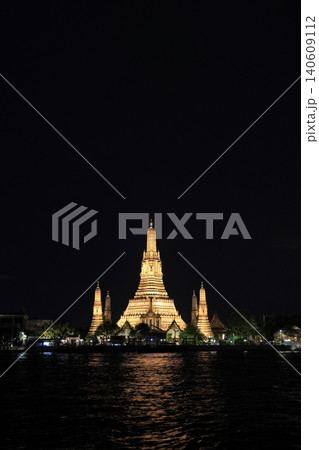 ワットアルン (夜景) (タイ バンコク) ワットアルン (夜景) (タイ バンコク) 140609112