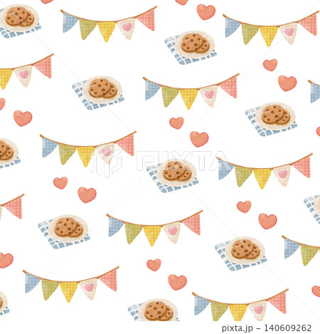 Watercolor Capybara Labor Day Seamless Pattern with Coffee Mug and Lantern Cute Animal Background Watercolor Capybara Labor Day Seamless Pattern with Coffee Mug and Lantern Cute Animal Background 140609262