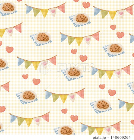 Watercolor Capybara Labor Day Seamless Pattern with Coffee Mug and Lantern Cute Animal Background Watercolor Capybara Labor Day Seamless Pattern with Coffee Mug and Lantern Cute Animal Background 140609264