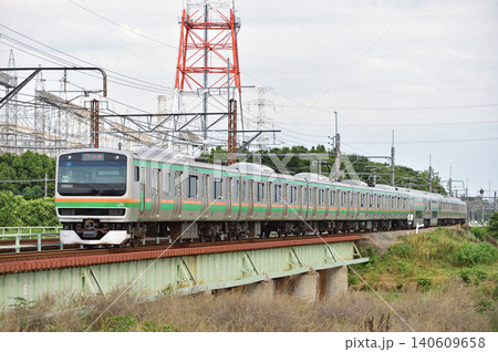 高崎線 岡部-本庄 JR東日本 E231系1000番台 U516編成(小山) 高崎線 岡部-本庄 JR東日本 E231系1000番台 U516編成(小山) 140609658