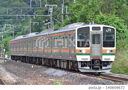 上越線　津久田－岩本　JR東日本　211系　A57編成（高崎） 140609672