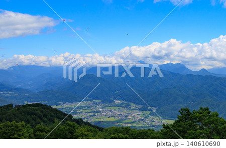 白馬五竜高山植物園のアルプス大展望台からの眺め 140610690