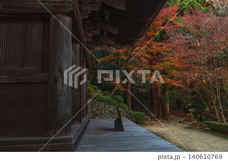 滋賀湖東三山 金剛輪寺 三重塔の秋景色 滋賀湖東三山 金剛輪寺 三重塔の秋景色 140610769