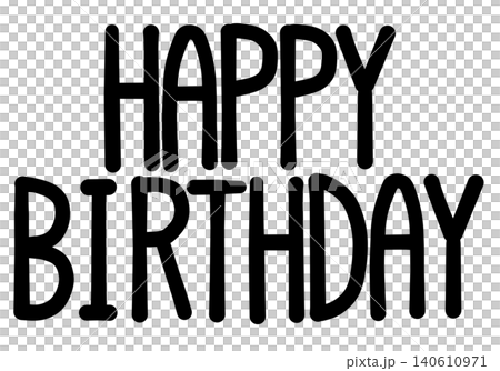 Happy Birthday (Simple Black Text) 140610971