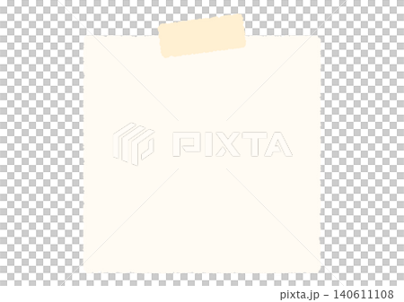Simple square memo paper frame secured with tape, sticky note-style decorative frame, and rough memo frame with masking tape. Simple square memo paper frame secured with tape, sticky note-style decorative frame, and rough memo frame with masking tape. 140611108