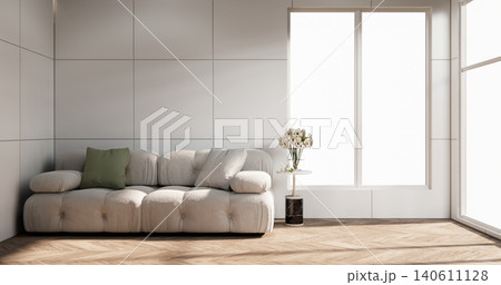 Modern room interior wabisabi style and sofa and decoration japanese.3D rendering 140611128