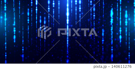 Blue Digital Light Streams Background with Glowing Data Lines 140611276