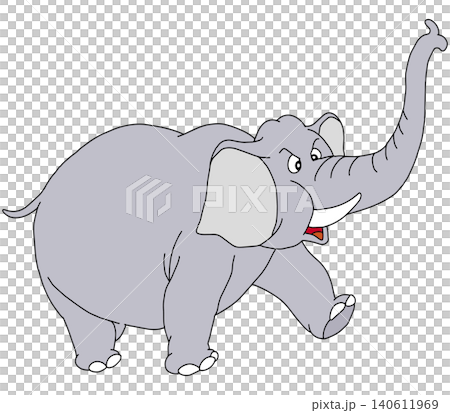 Hand-drawn animal illustration ☆ Elephant Hand-drawn animal illustration ☆ Elephant 140611969