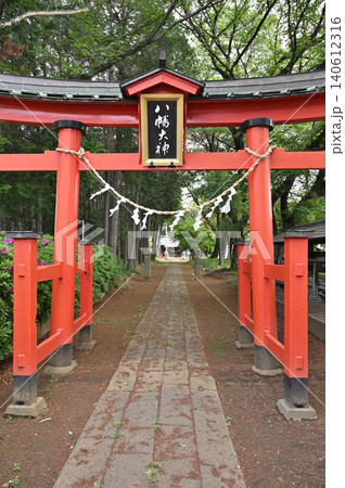 岩槻散歩:篠岡八幡大神社 参道 朱鳥居 岩槻散歩:篠岡八幡大神社 参道 朱鳥居 140612316