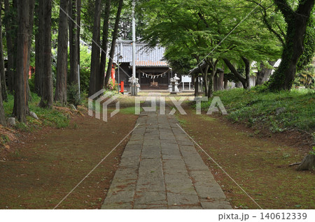 岩槻散歩：篠岡八幡大神社　参道　拝殿 140612339