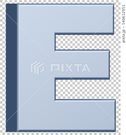 3D Material_Alphabet_E_Silver 3D Material_Alphabet_E_Silver 140612951