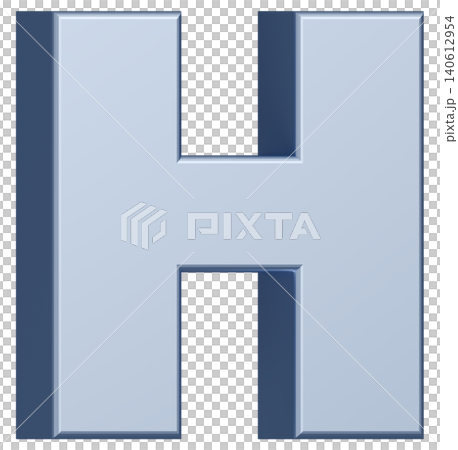3D Material_Alphabet_H_Silver 3D Material_Alphabet_H_Silver 140612954