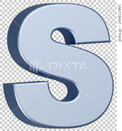 3D材質_字母_S_銀色 3D材質_字母_S_銀色 140612965