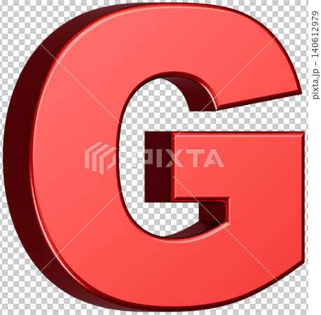 3D材質_字母_G_紅色 140612979