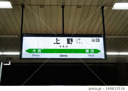 上野駅 駅名標 上野駅 駅名標 140613516