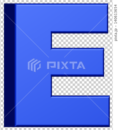 3D Material_Alphabet_E_Blue 140613654
