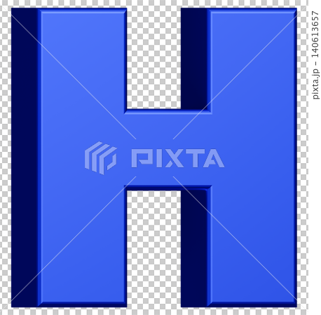 3D材質_字母_H_藍色 3D材質_字母_H_藍色 140613657