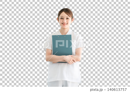 スクラブを着た看護師,看護学生,医療従事者の女性（就職,転職,資格） 140613757