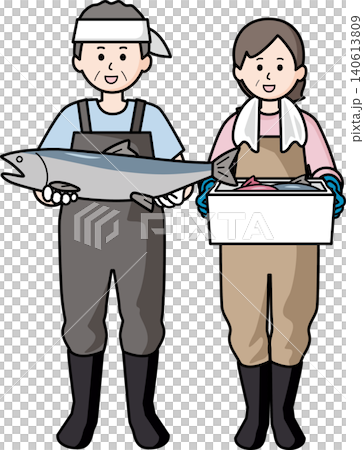 Senior fishermen, men and women Senior fishermen, men and women 140613809