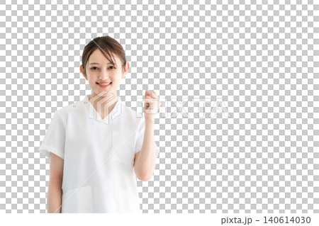 Young Asian women, including doctors, nurses, caregivers, and emergency physicians, wearing scrubs and striking a triumphant pose. Young Asian women, including doctors, nurses, caregivers, and emergency physicians, wearing scrubs and striking a triumphant pose. 140614030