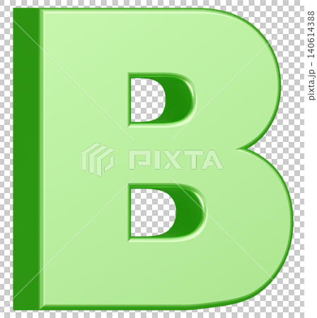 3D Material_Alphabet_B_Green 3D Material_Alphabet_B_Green 140614388