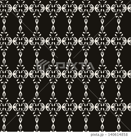 Abstract simple floral gothic style seamless pattern. Elegant minimal monochrome stylish background. Perfect for textile, wallpaper and fabrics. Abstract simple floral gothic style seamless pattern. Elegant minimal monochrome stylish background. Perfect for textile, wallpaper and fabrics. 140614858
