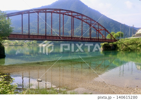 阿寺渓谷・阿寺橋・木曽川（長野県・大桑村） 140615280