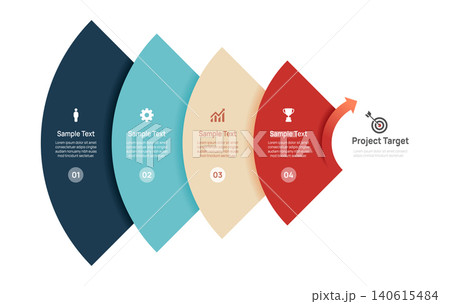 Venn diagram business infographic circle chart template 4 options step, presentation with arrow Circular diagram elements vector illustration. Venn diagram business infographic circle chart template 4 options step, presentation with arrow Circular diagram elements vector illustration. 140615484