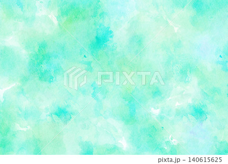 背景素材_水彩テクスチャ_エメラルドグリーン 140615625