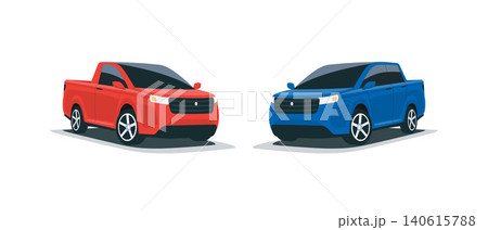 Cartoon illustration of an Abstract 4x4 Suv Truck Car 140615788
