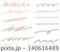 マーカー ペン ライン チェック イラスト素材 140616489