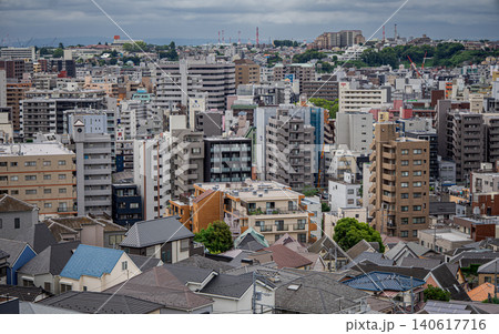 横浜 住宅地 市街地 都市風景 街並み マンション スカイライン 神奈川 展望景観 140617716