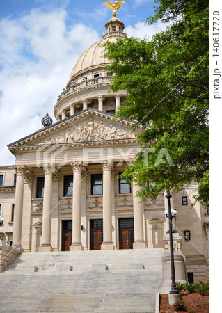 Mississippi State Capitol Building Entrance Facade with Columns Jackson 140617720