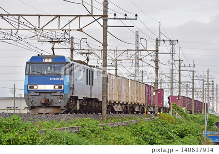 武蔵野線　南越谷－東川口　JR貨物　EH200-24（高崎） 140617914