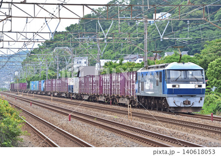 東海道本線 二宮-大磯 JR貨物 EF210-148(岡山) 東海道本線 二宮-大磯 JR貨物 EF210-148(岡山) 140618053