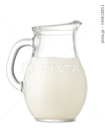 Jar of milk on white Jar of milk on white 140618651