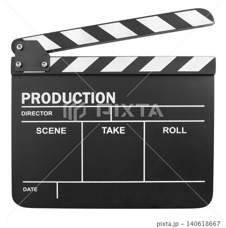 Clapper board on white background Clapper board on white background 140618667