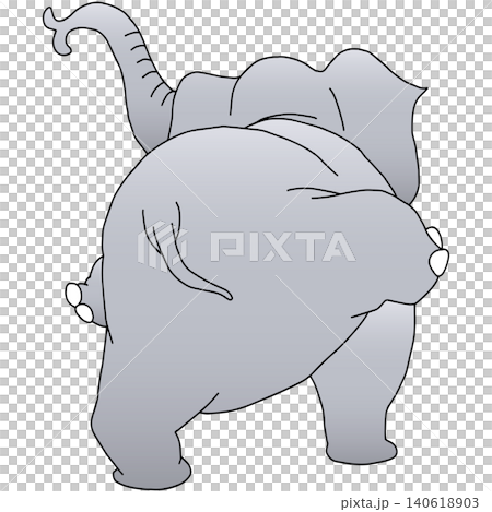 手繪動物插畫 ☆ 大象 140618903
