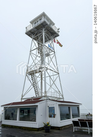 Lifeguard Tower Near the Beach During Cloudy Weather in Maryland 140619867