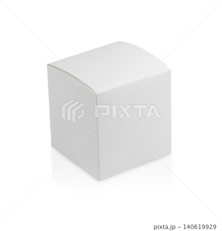 Box packaging white carton isolated on gray background, blank product mockup for branding Box packaging white carton isolated on gray background, blank product mockup for branding 140619929