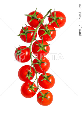 Cherry tomatoes on vine isolated on white background 140619966