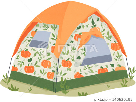 Cute Pattern Camping Tent Illustration Cute Pattern Camping Tent Illustration 140620193