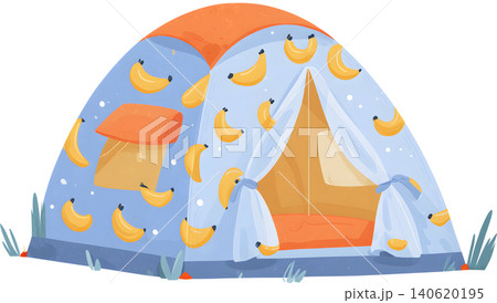 Cute Pattern Camping Tent Illustration Cute Pattern Camping Tent Illustration 140620195