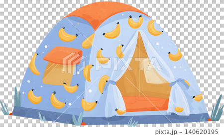Cute Pattern Camping Tent Illustration Cute Pattern Camping Tent Illustration 140620195
