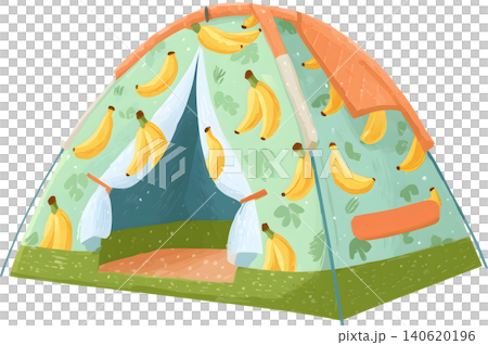 Cute Pattern Camping Tent Illustration Cute Pattern Camping Tent Illustration 140620196